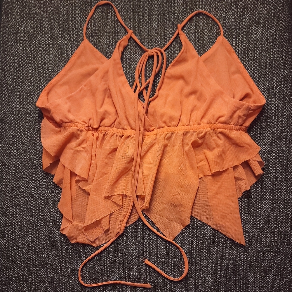 UO sheer coral crop - Picture 3 of 5